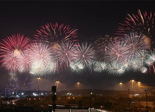 炎陵县焰火晚会